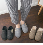 Men Winter Warm Slippers Fur Slippers Men Boys Plush Slipper Cotton Shoes Non-slip Solid Color Home Indoor Casual Slippers Jack's Clearance