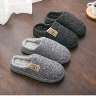 Men Winter Warm Slippers Fur Slippers Men Boys Plush Slipper Cotton Shoes Non-slip Solid Color Home Indoor Casual Slippers Jack's Clearance