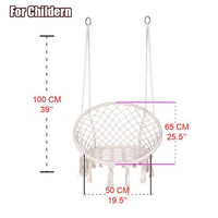 Outdoor Hammock Garden Swing Tassel Handmade Knitted Patio Egg Chair Jack's Clearance