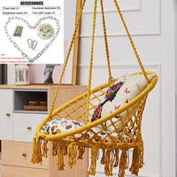Outdoor Hammock Garden Swing Tassel Handmade Knitted Patio Egg Chair Jack's Clearance