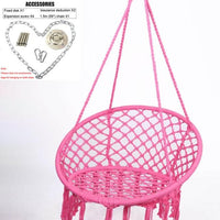Outdoor Hammock Garden Swing Tassel Handmade Knitted Patio Egg Chair Jack's Clearance