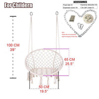 Outdoor Hammock Garden Swing Tassel Handmade Knitted Patio Egg Chair Jack's Clearance