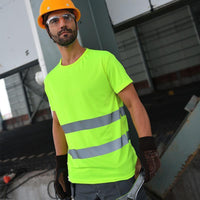 Work Quick Dry Safety Reflective Short Sleeve Casual Tee Jack's Clearance