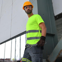 Work Quick Dry Safety Reflective Short Sleeve Casual Tee Jack's Clearance