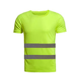 Work Quick Dry Safety Reflective Short Sleeve Casual Tee Jack's Clearance
