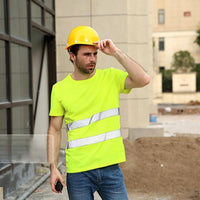 Work Quick Dry Safety Reflective Short Sleeve Casual Tee Jack's Clearance