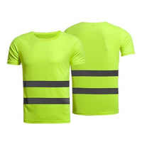 Work Quick Dry Safety Reflective Short Sleeve Casual Tee Jack's Clearance