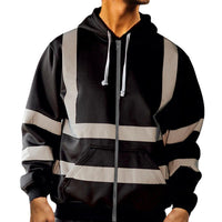 Reflective Stripe Hooded Sweatshirt with Pockets Jack's Clearance