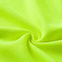 Mens Reflective T-Shirt Fluorescent Green High Visibility Breathable Workwear Jack's Clearance