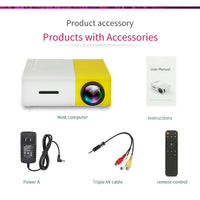 Pro LED Mini Projector 1080P HDMI USB Jack's Clearance