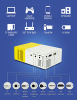 Pro LED Mini Projector 1080P HDMI USB Jack's Clearance