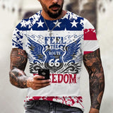 Mens T Shirts Oversized Vintage Short Sleeve Route 66 Jack's Clearance
