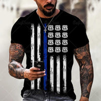 Mens T Shirts Oversized Vintage Short Sleeve Route 66 Jack's Clearance