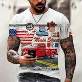 Mens T Shirts Oversized Vintage Short Sleeve Route 66 Jack's Clearance