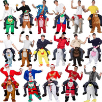 Men Women Ride on Me Mascot Carry Back Costumes Jack's Clearance