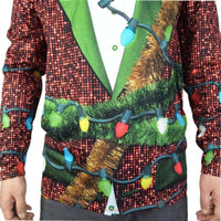 Funny 3D Fake Tuxedo Print Ugly Christmas T Shirt Jack's Clearance