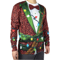 Funny 3D Fake Tuxedo Print Ugly Christmas T Shirt Jack's Clearance