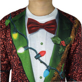Funny 3D Fake Tuxedo Print Ugly Christmas T Shirt Jack's Clearance