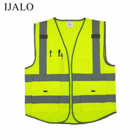 High visibility  reflective safety vest with zipper pocket Jack's Clearance